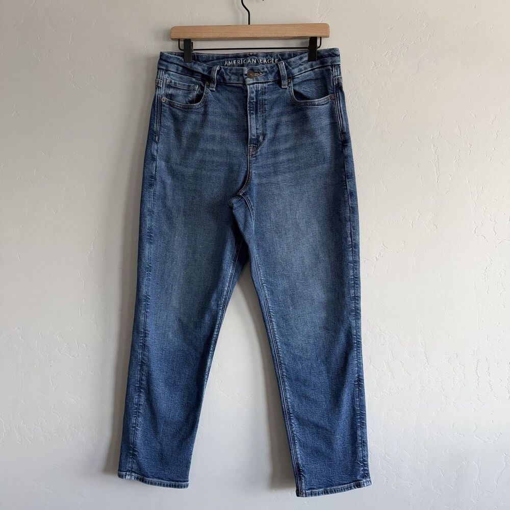 American Eagle Women's Curvy Mom Jeans High Rise Stretch Size 10 R